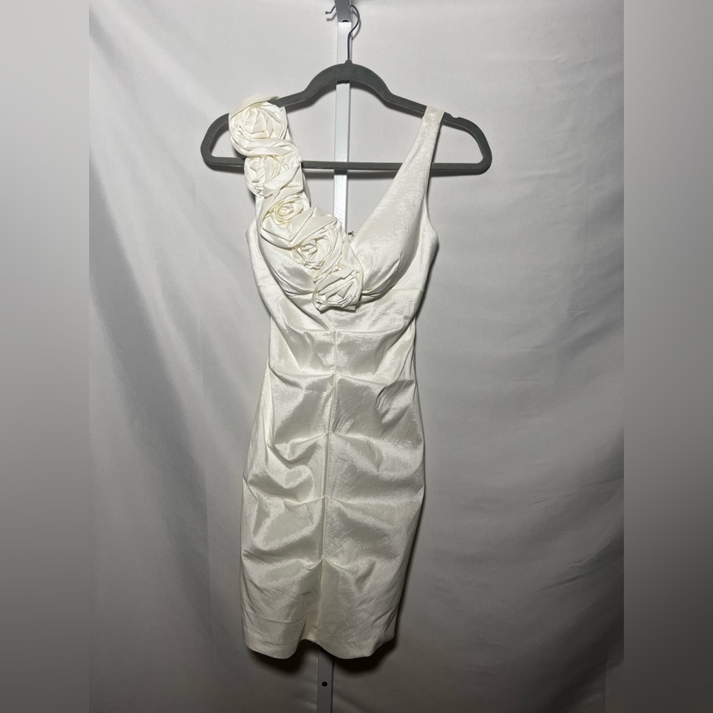 Xscape By Joanna Chen White Cocktail Dress